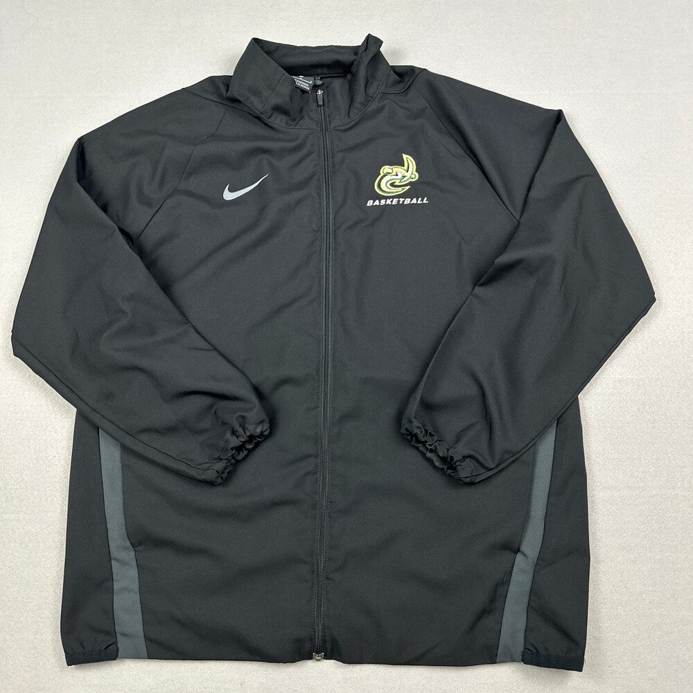 UNC Charlotte 49ers Jacket Men Large Black Nike Full Zip NCAA Basketball L